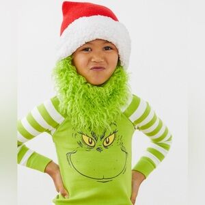 NWOT Hanna Andersson Knit Grinch Santa Hat